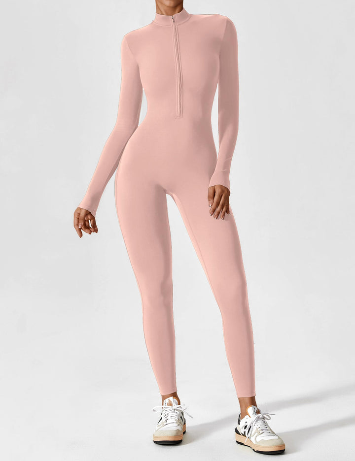 Megan – Sleek Contour Women’s Zipper Jumpsuit