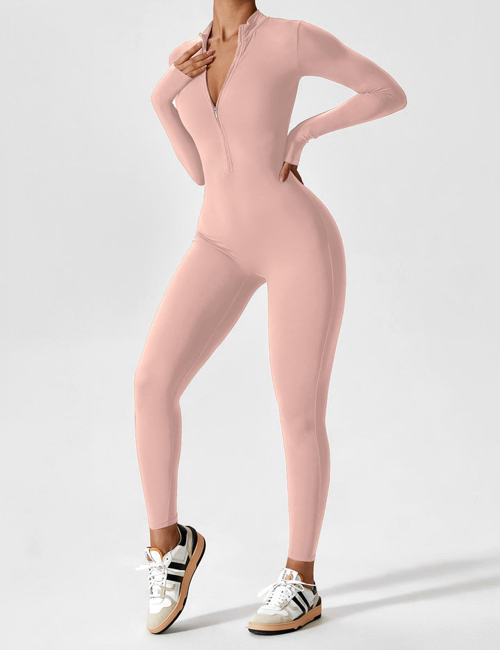 Megan – Sleek Contour Women’s Zipper Jumpsuit