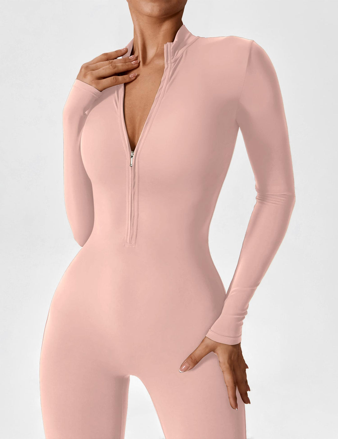 Megan – Sleek Contour Women’s Zipper Jumpsuit