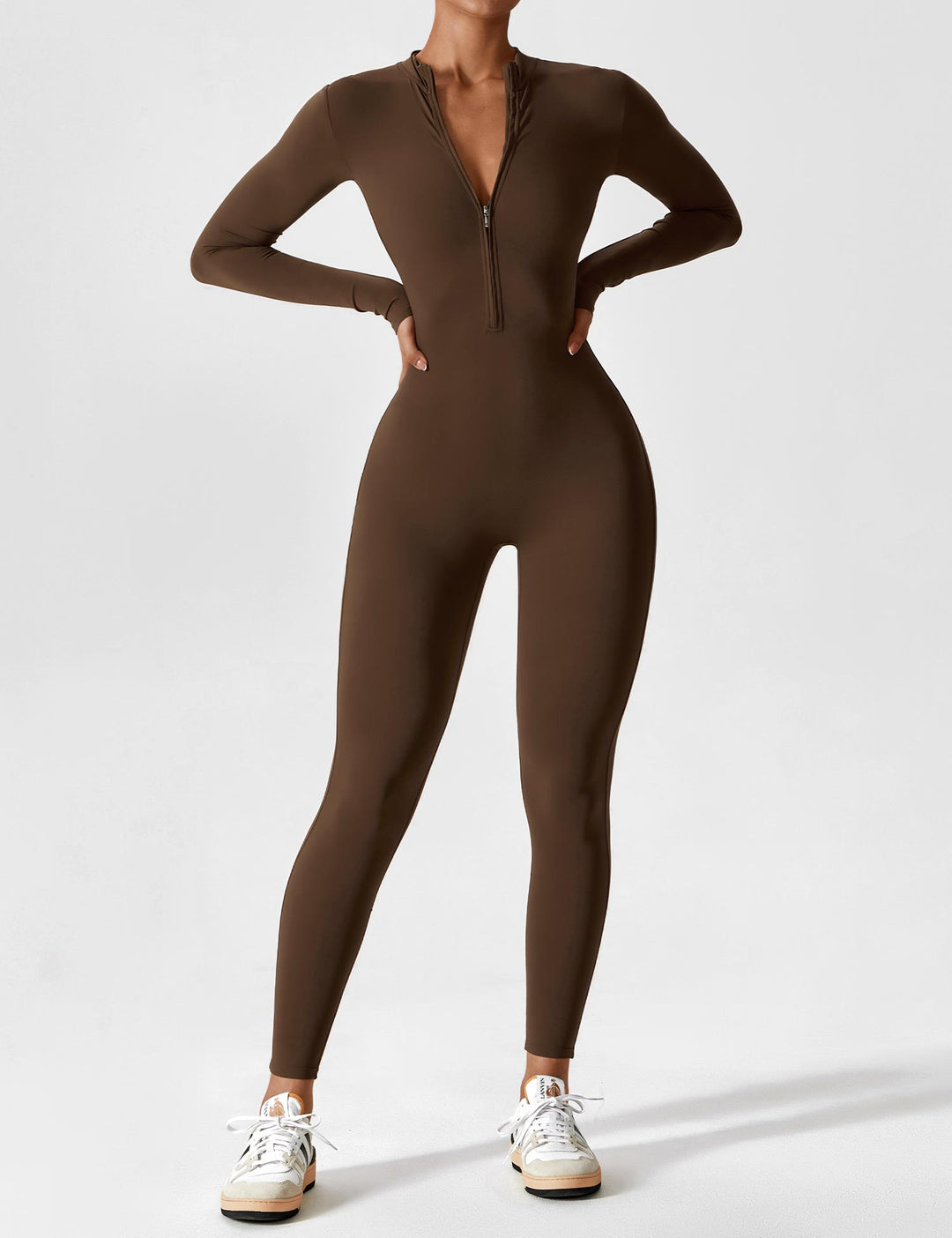 Megan – Sleek Contour Women’s Zipper Jumpsuit
