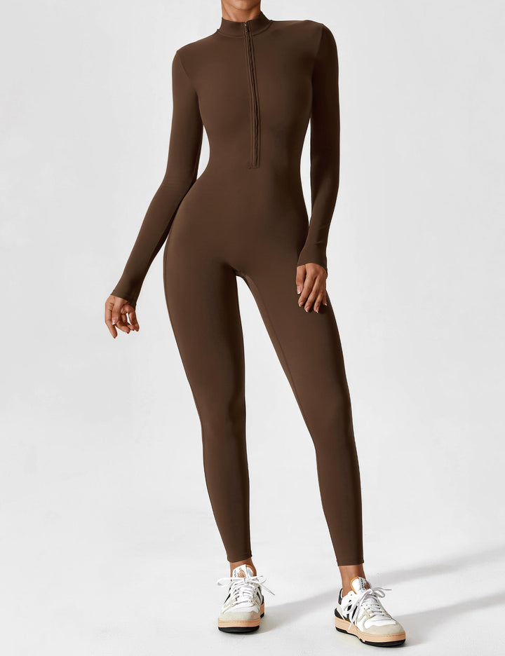 Megan – Sleek Contour Women’s Zipper Jumpsuit