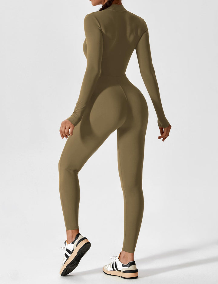 Megan – Sleek Contour Women’s Zipper Jumpsuit