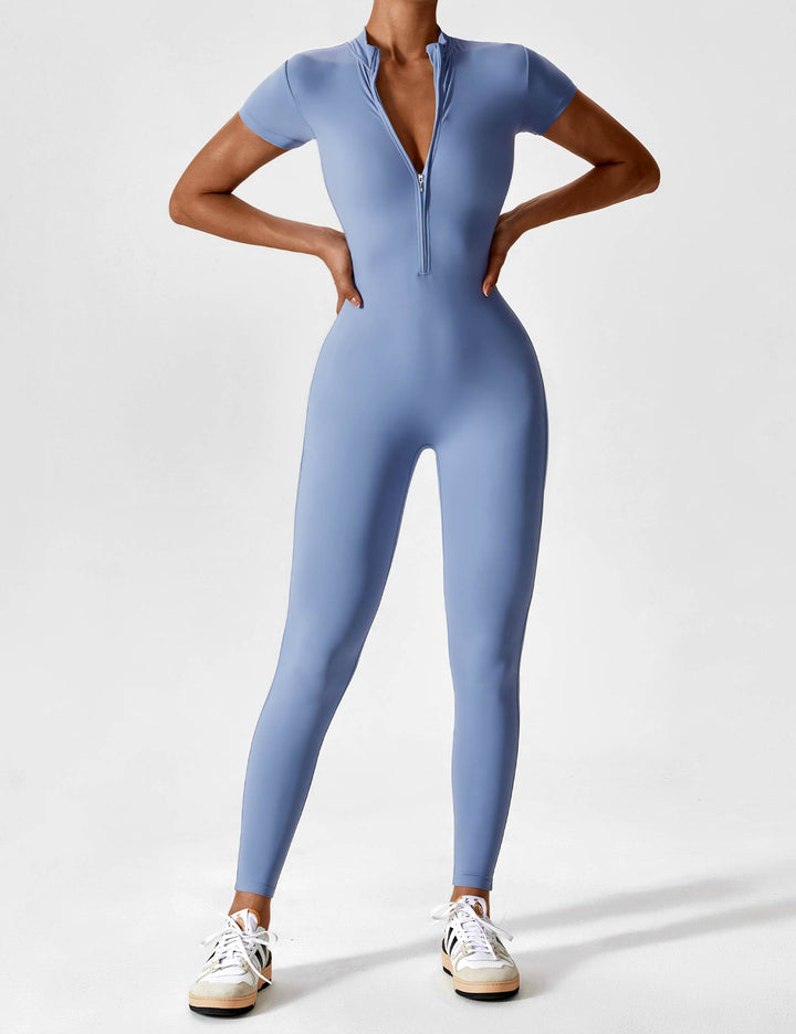 Megan – Sleek Contour Women’s Zipper Jumpsuit