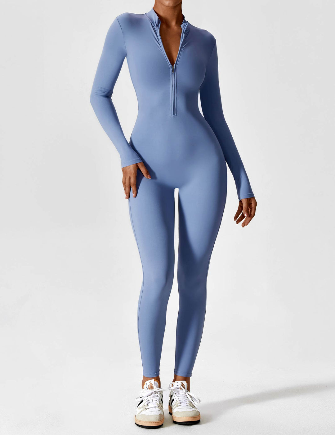 Megan – Sleek Contour Women’s Zipper Jumpsuit