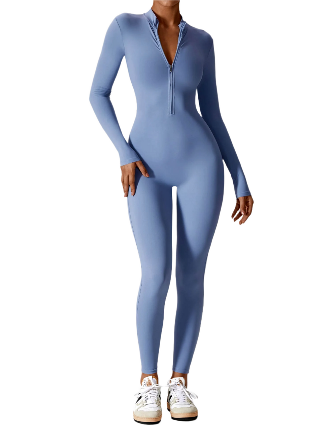 Megan – Sleek Contour Women’s Zipper Jumpsuit