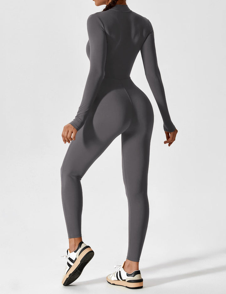 Megan – Sleek Contour Women’s Zipper Jumpsuit