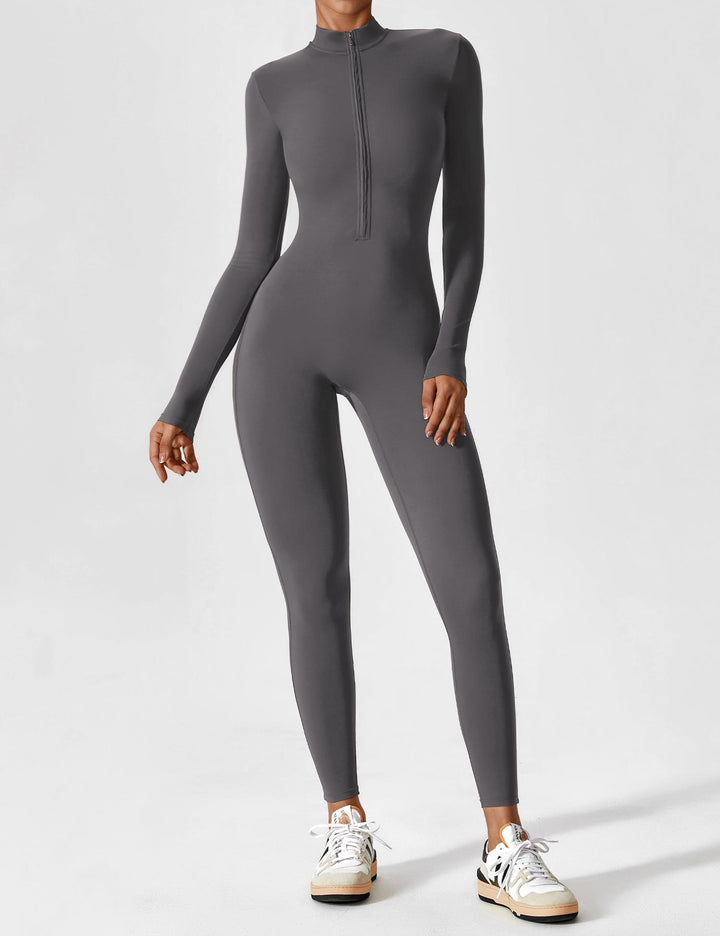 Megan – Sleek Contour Women’s Zipper Jumpsuit