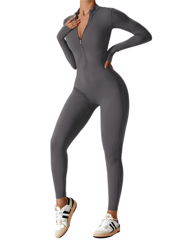 Megan – Sleek Contour Women’s Zipper Jumpsuit