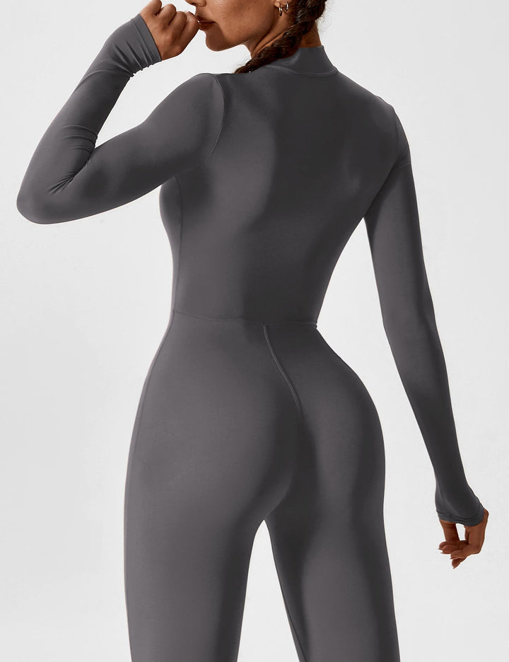 Megan – Sleek Contour Women’s Zipper Jumpsuit