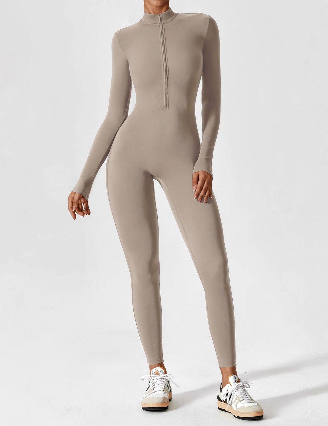 Megan – Sleek Contour Women’s Zipper Jumpsuit