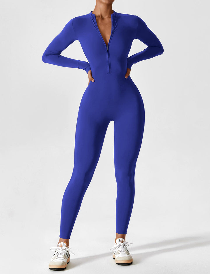 Megan – Sleek Contour Women’s Zipper Jumpsuit