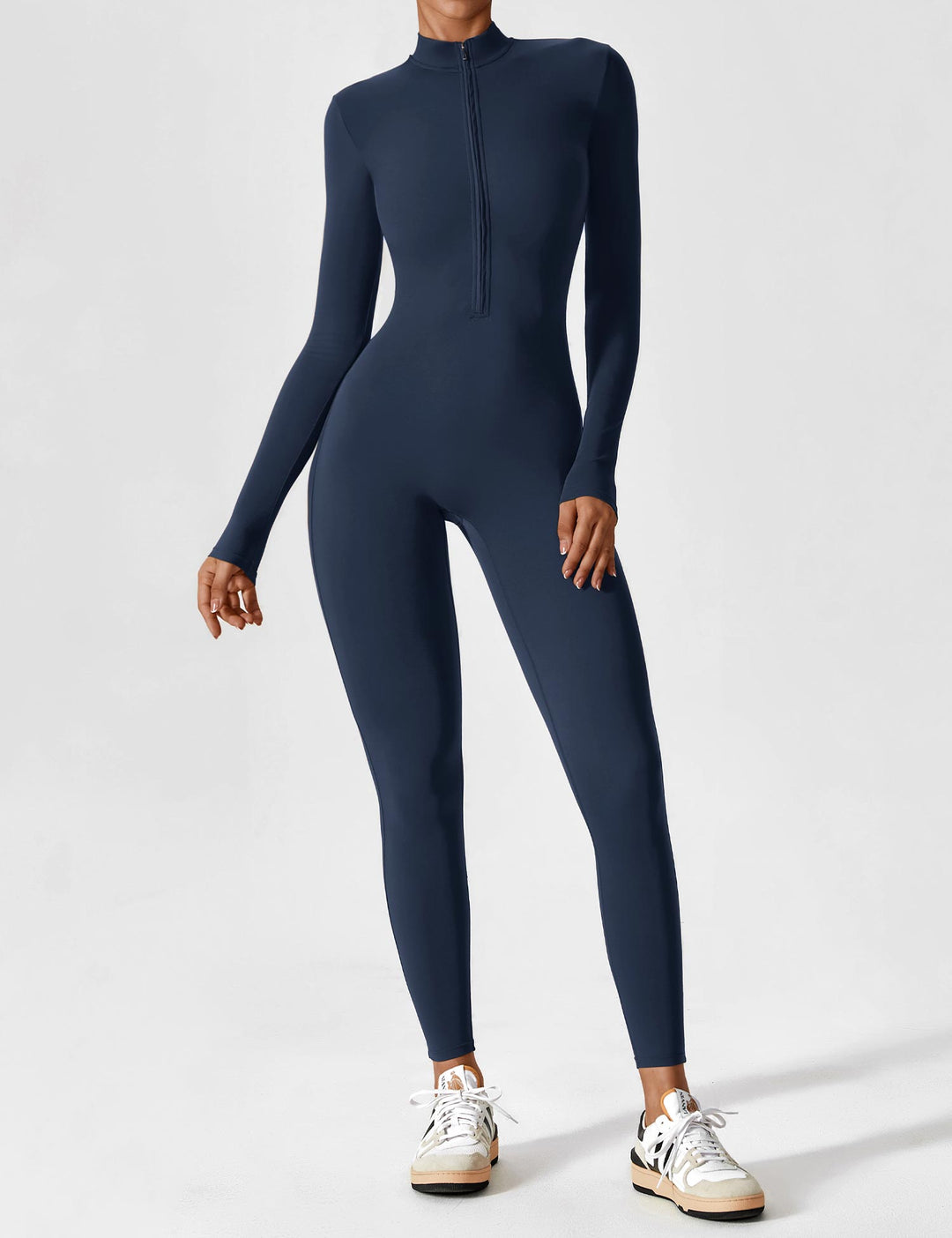 Megan – Sleek Contour Women’s Zipper Jumpsuit