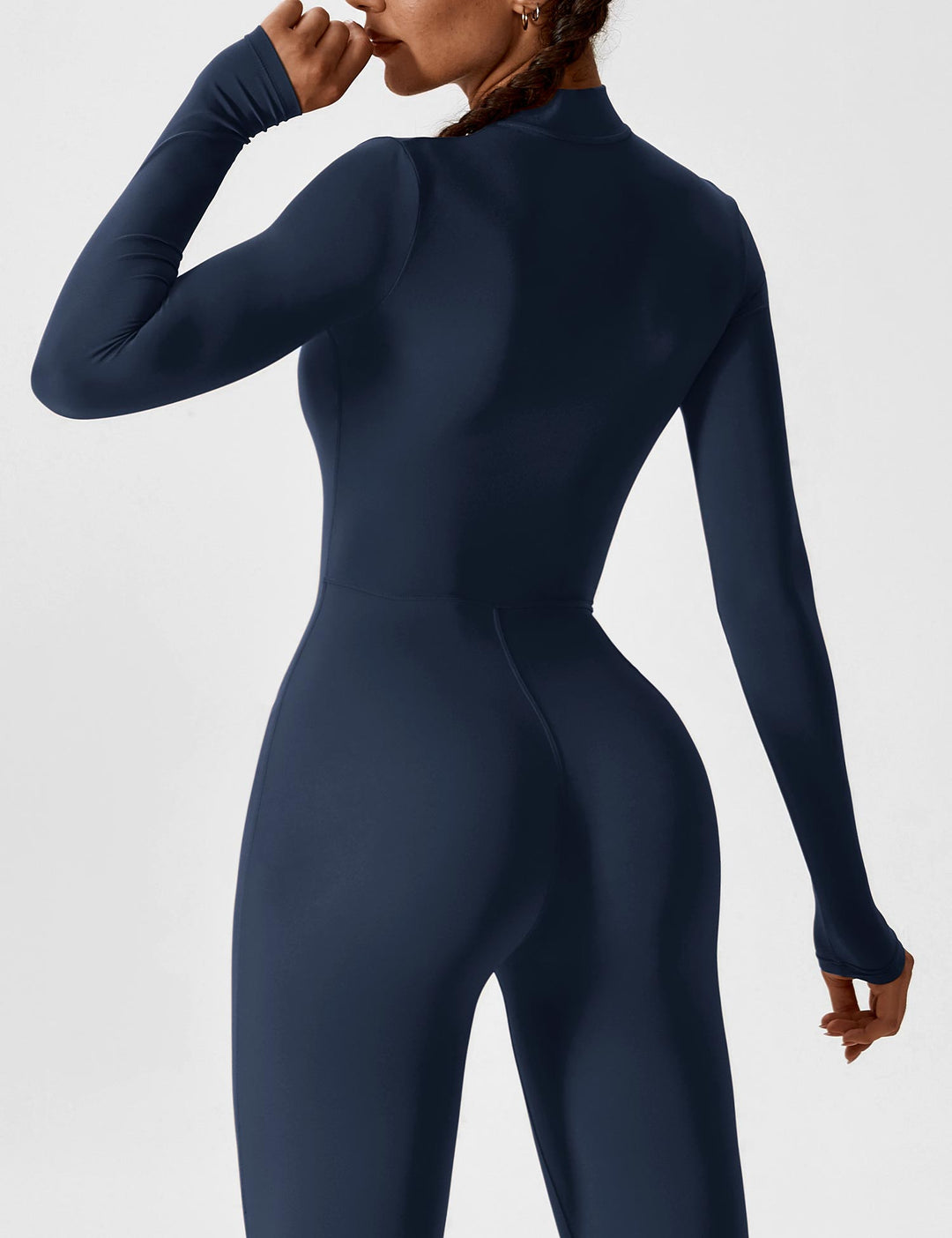 Megan – Sleek Contour Women’s Zipper Jumpsuit