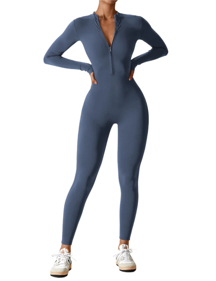 Megan – Sleek Contour Women’s Zipper Jumpsuit