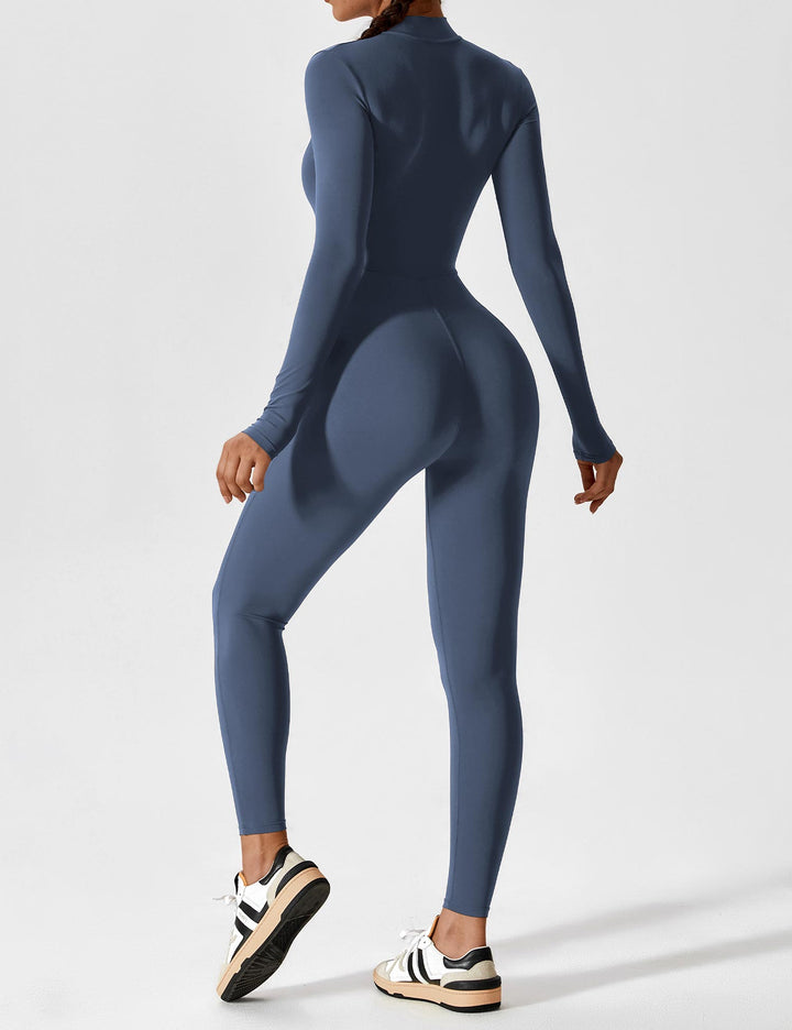 Megan – Sleek Contour Women’s Zipper Jumpsuit