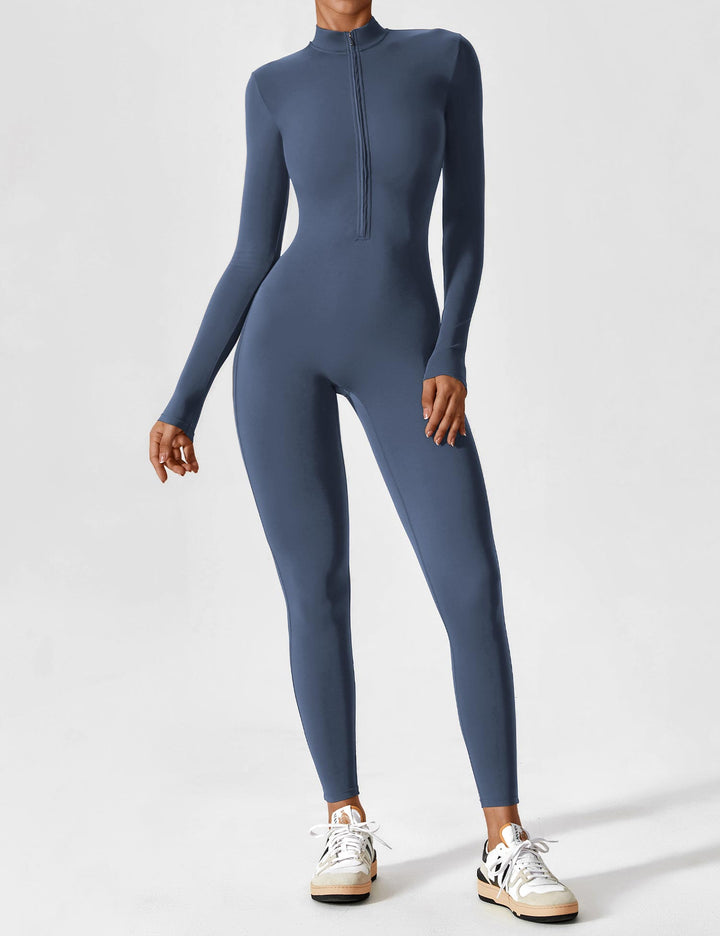 Megan – Sleek Contour Women’s Zipper Jumpsuit