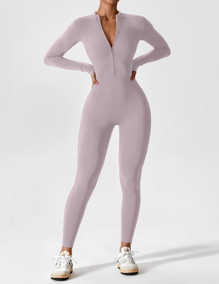 Megan – Sleek Contour Women’s Zipper Jumpsuit