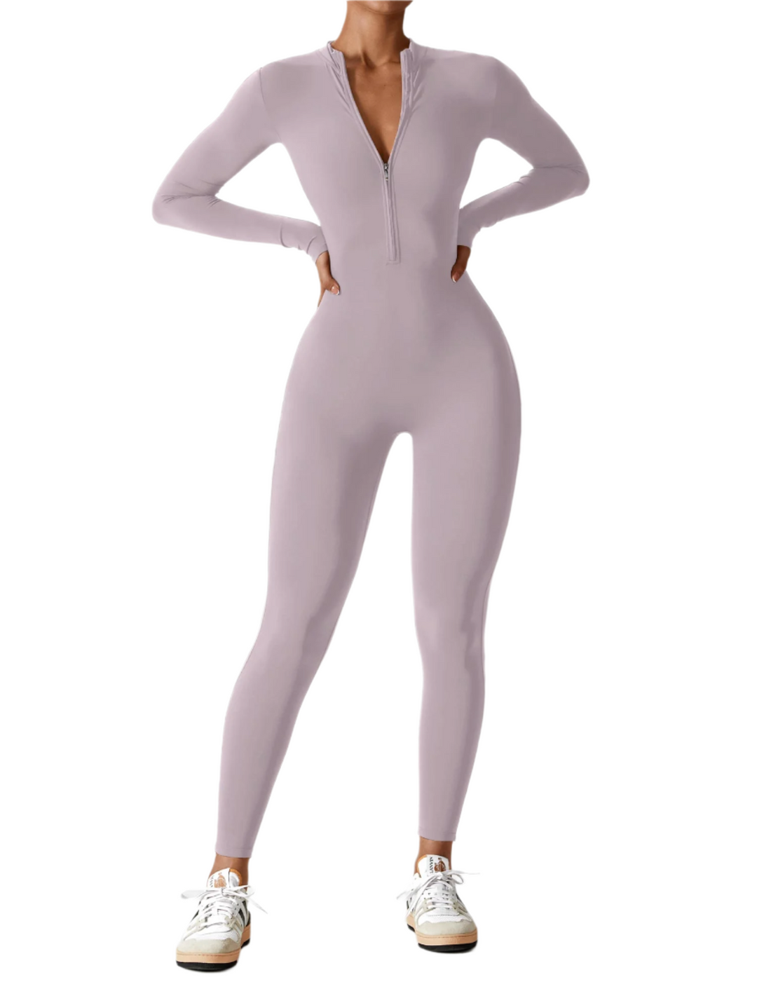 Megan – Sleek Contour Women’s Zipper Jumpsuit