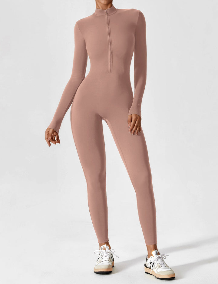 Megan – Sleek Contour Women’s Zipper Jumpsuit