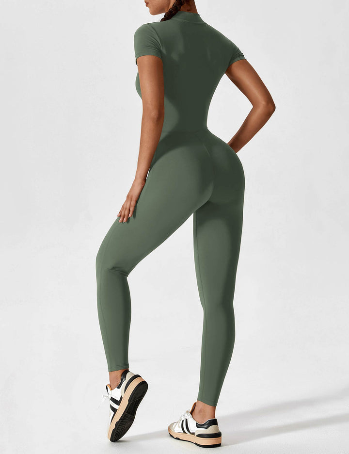 Megan – Sleek Contour Women’s Zipper Jumpsuit