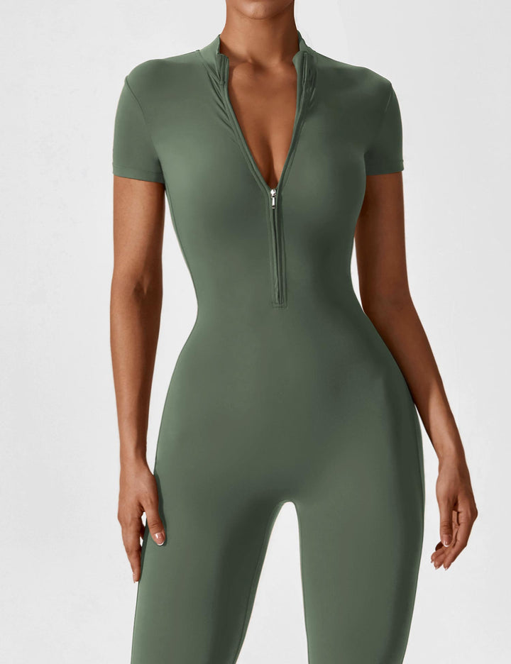 Megan – Sleek Contour Women’s Zipper Jumpsuit