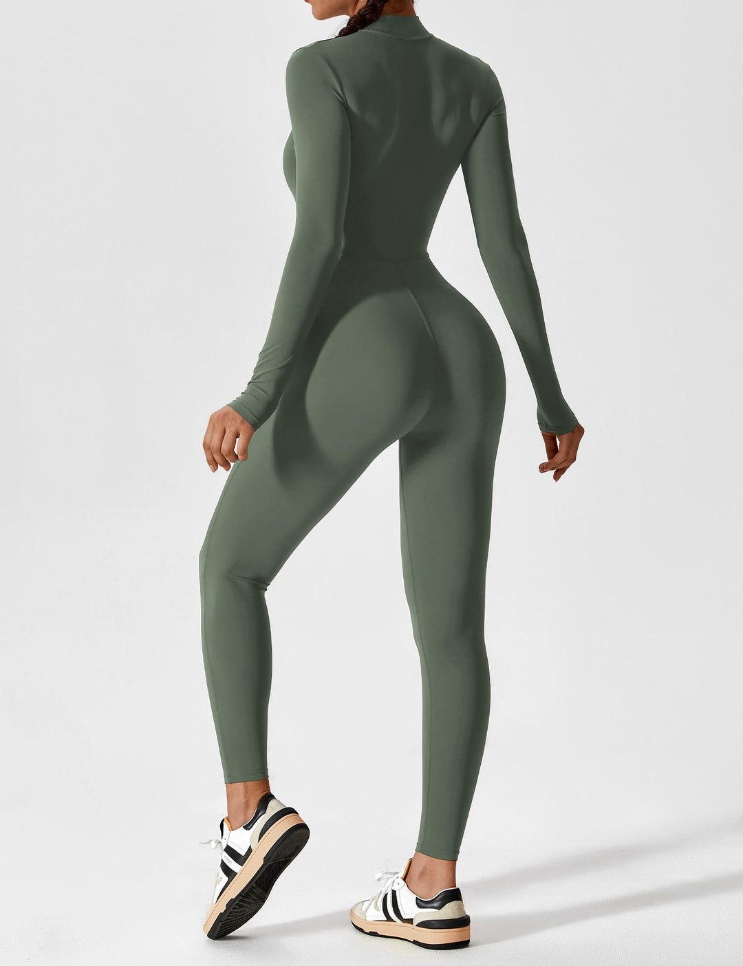 Megan – Sleek Contour Women’s Zipper Jumpsuit