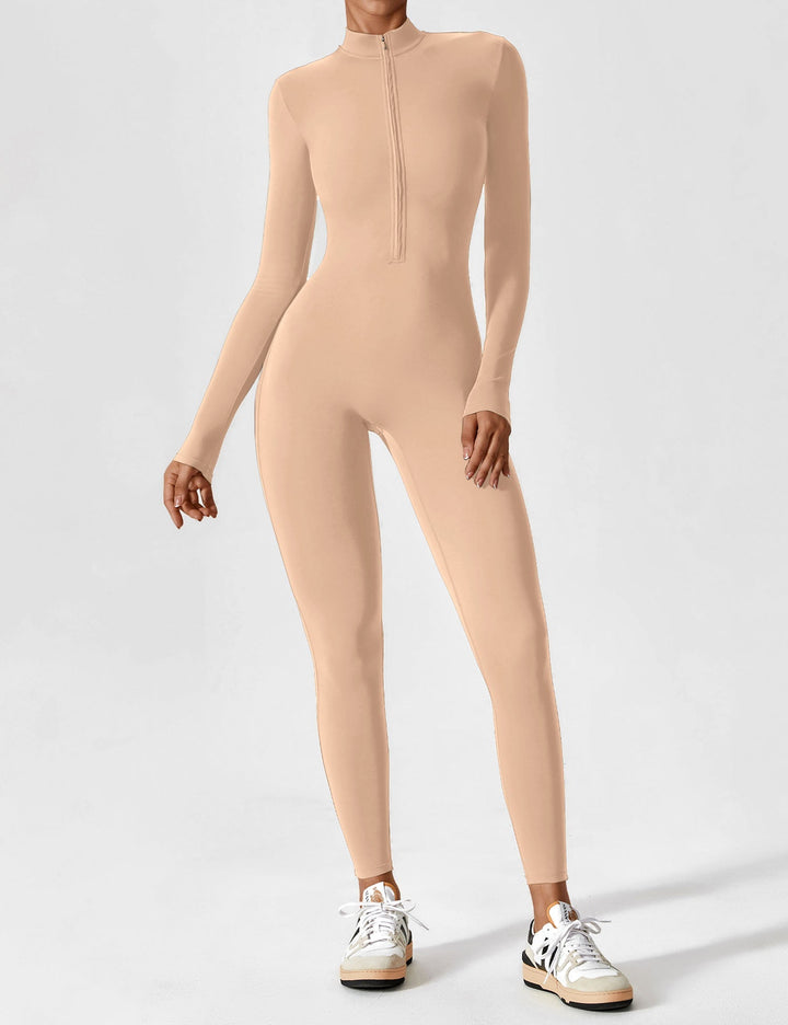 Megan – Sleek Contour Women’s Zipper Jumpsuit