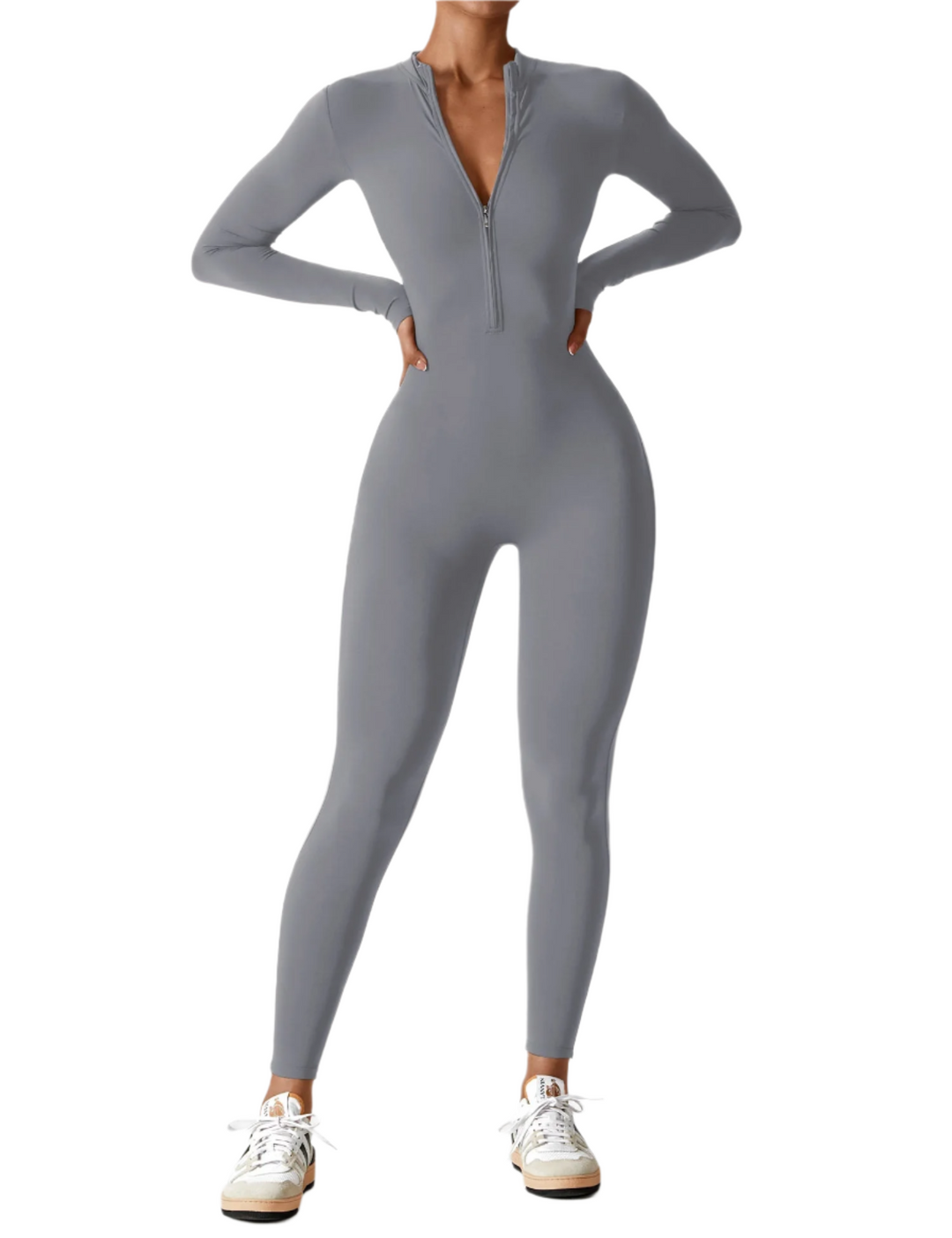 Megan – Sleek Contour Women’s Zipper Jumpsuit