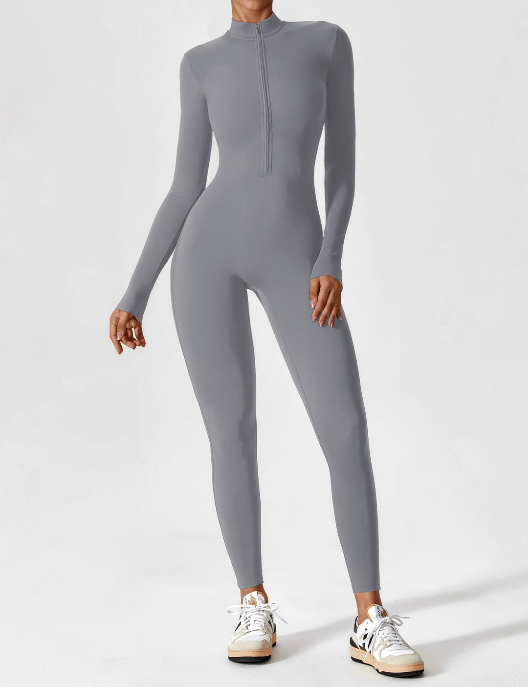 Megan – Sleek Contour Women’s Zipper Jumpsuit