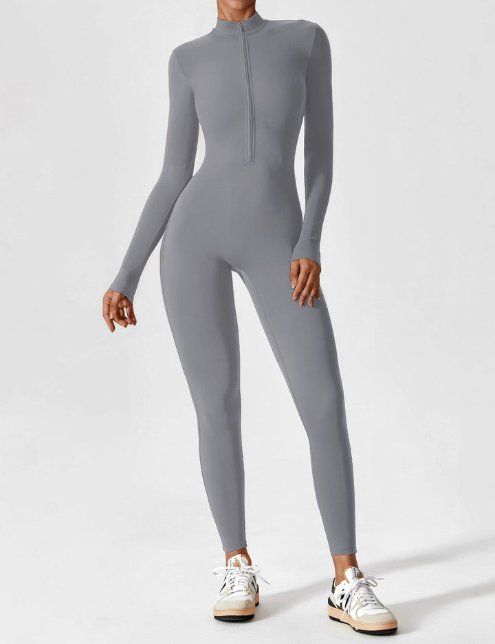 Megan – Sleek Contour Women’s Zipper Jumpsuit