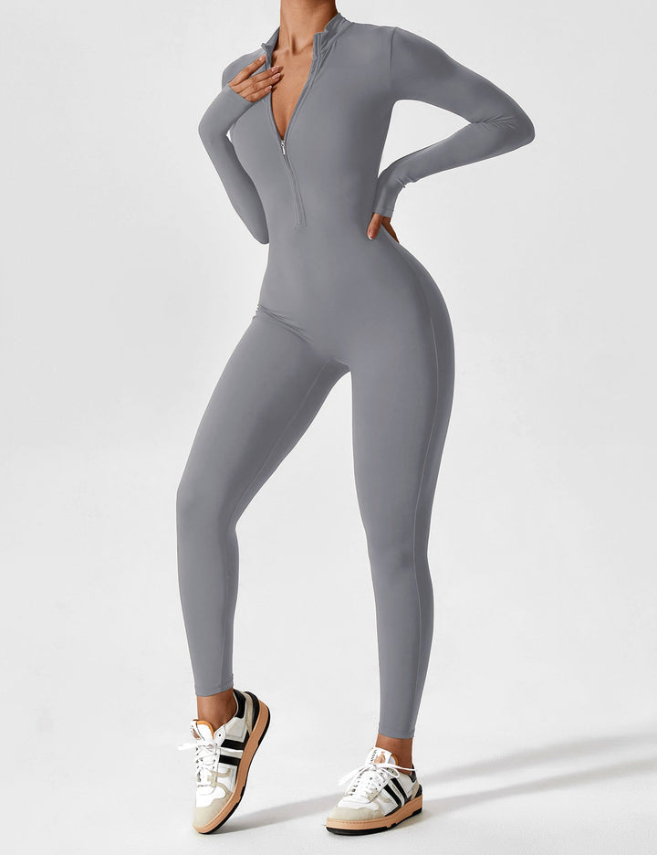 Megan – Sleek Contour Women’s Zipper Jumpsuit