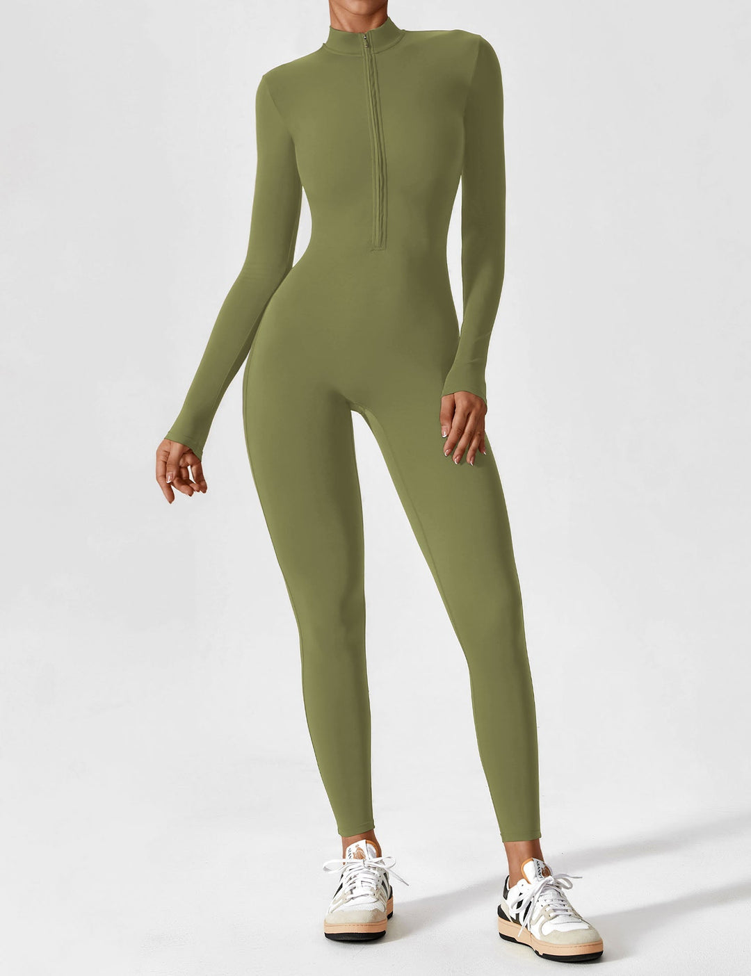 Megan – Sleek Contour Women’s Zipper Jumpsuit