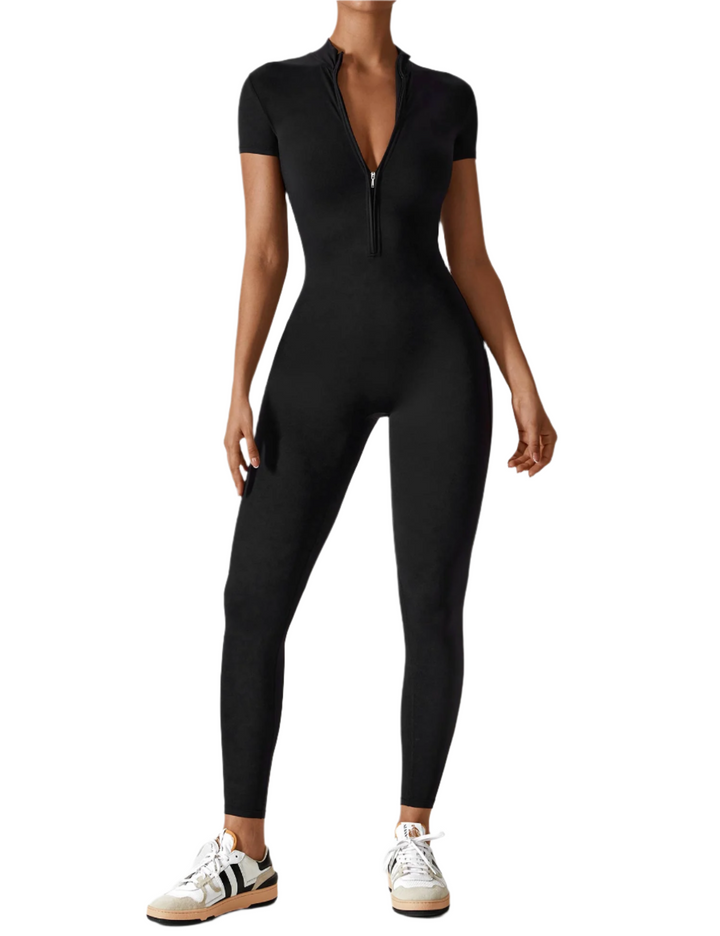 Megan – Sleek Contour Women’s Zipper Jumpsuit