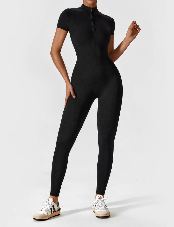 Megan – Sleek Contour Women’s Zipper Jumpsuit