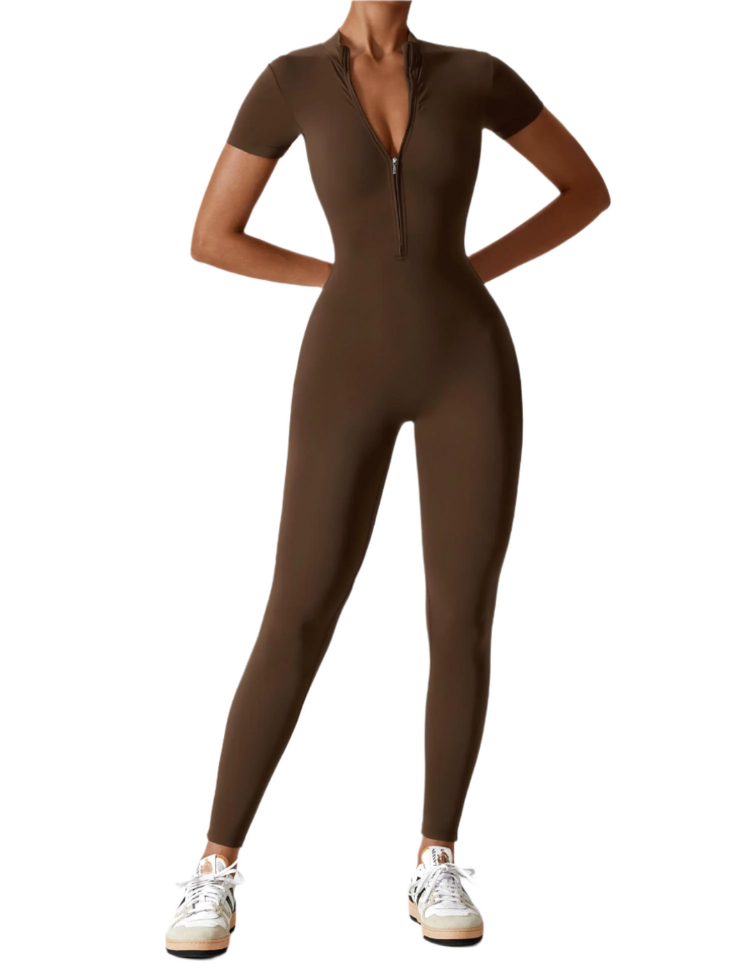 Megan – Sleek Contour Women’s Zipper Jumpsuit