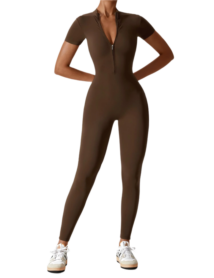 Megan – Sleek Contour Women’s Zipper Jumpsuit