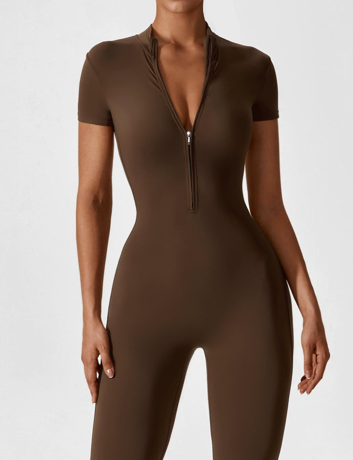 Megan – Sleek Contour Women’s Zipper Jumpsuit