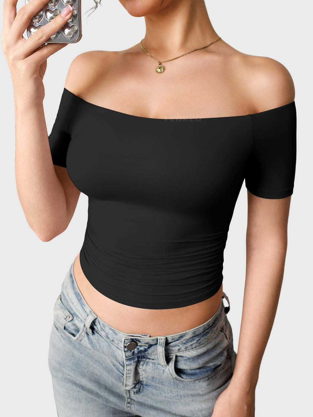 Diane – Women’s Off-Shoulder Y2K Top