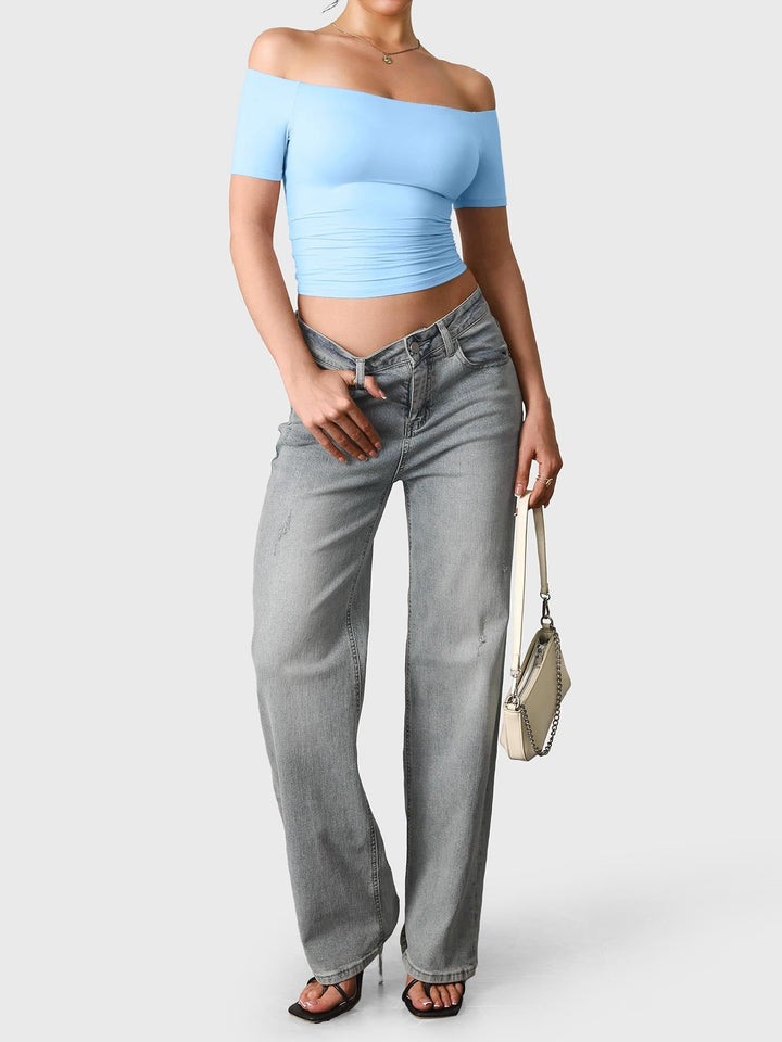 Diane – Women’s Off-Shoulder Y2K Top