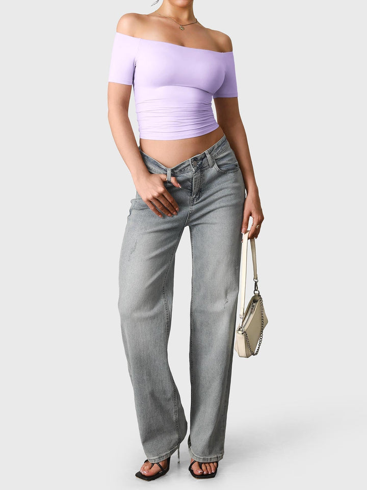 Diane – Women’s Off-Shoulder Y2K Top