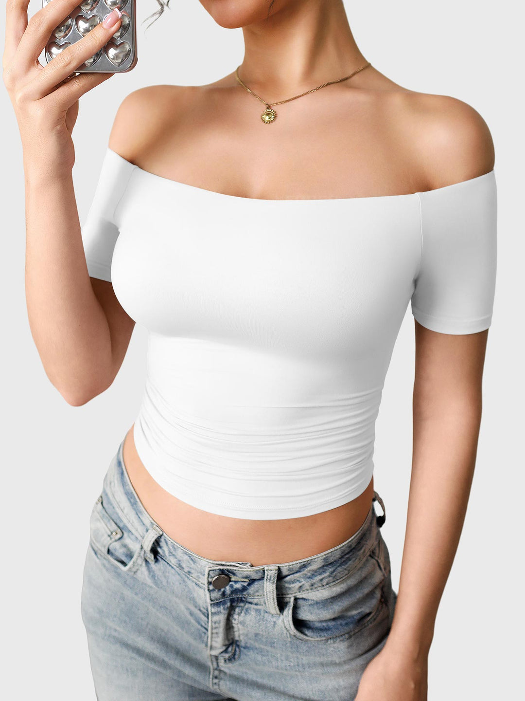Diane – Women’s Off-Shoulder Y2K Top