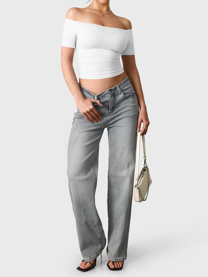 Diane – Women’s Off-Shoulder Y2K Top