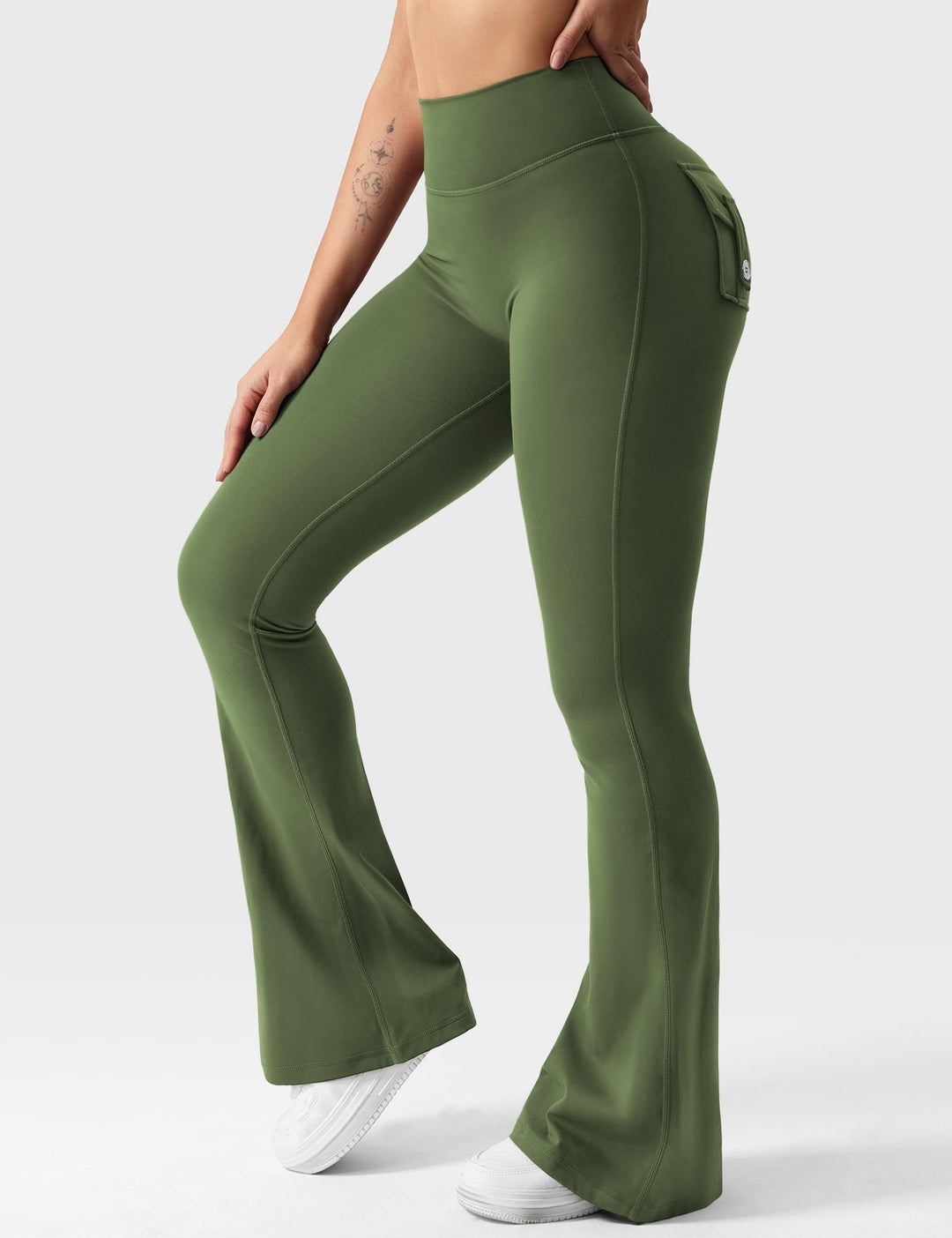 Sabrina – Flared High-Waist Women’s Pocket Leggings
