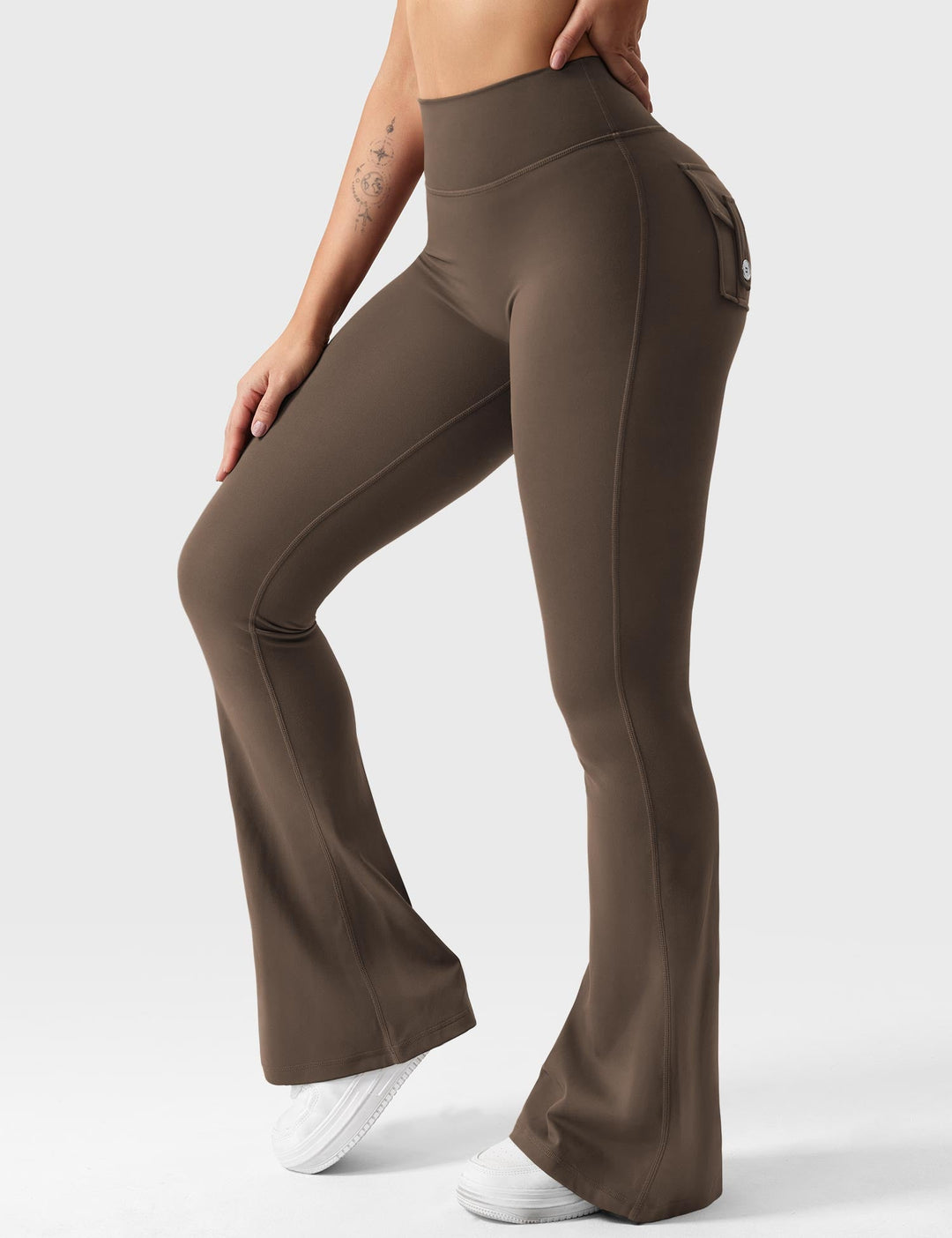 Sabrina – Flared High-Waist Women’s Pocket Leggings