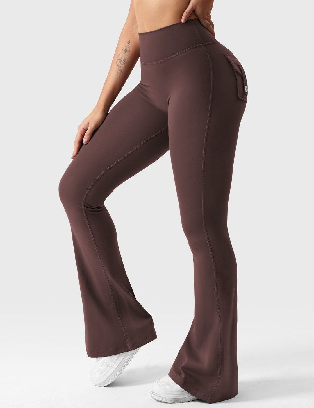 Sabrina – Flared High-Waist Women’s Pocket Leggings
