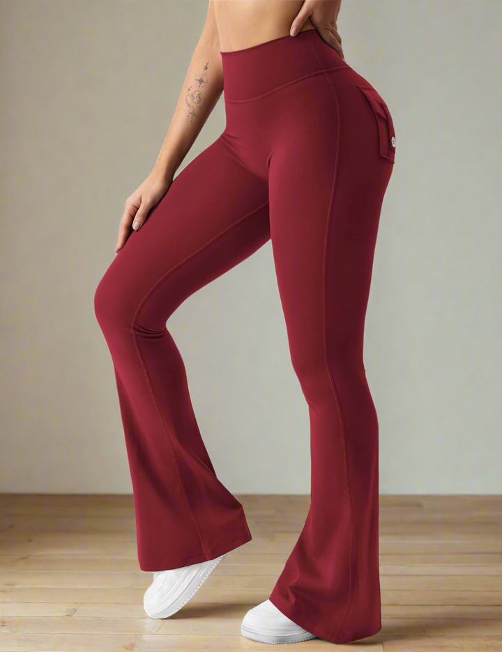 Sabrina – Flared High-Waist Women’s Pocket Leggings