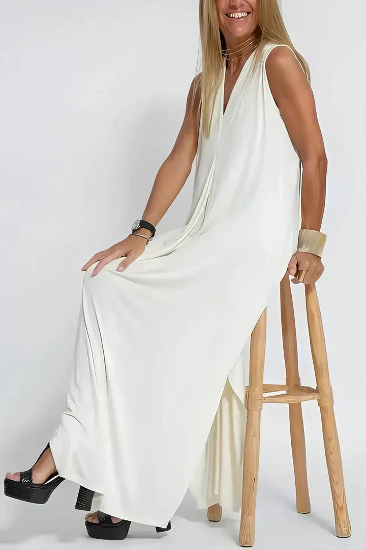 Clara – Elegant Long Dress with Matching Cardigan for Women