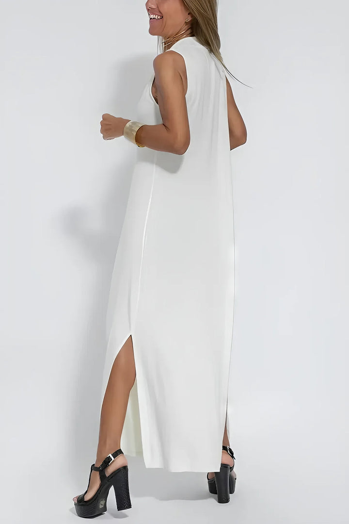 Clara – Elegant Long Dress with Matching Cardigan for Women