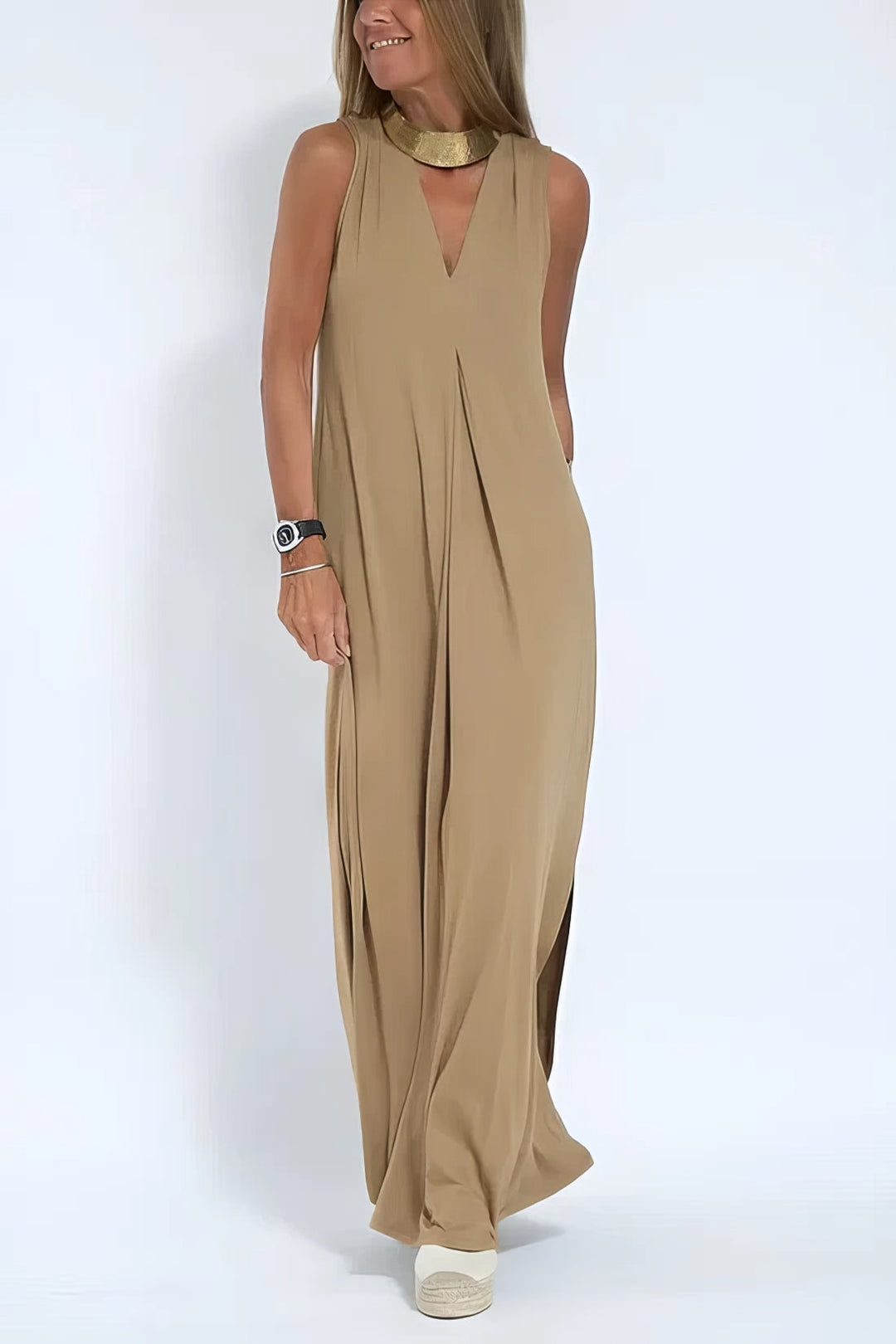 Clara – Elegant Long Dress with Matching Cardigan for Women