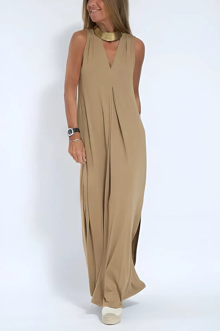 Clara – Elegant Long Dress with Matching Cardigan for Women
